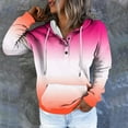 thumbnail image 2 of Kaemgyyd Sweatshirts for Women Loose Gradient Button Long Sleeve Hoodies Casual Trendy Drawstring Pullover with Pockets, 2 of 5