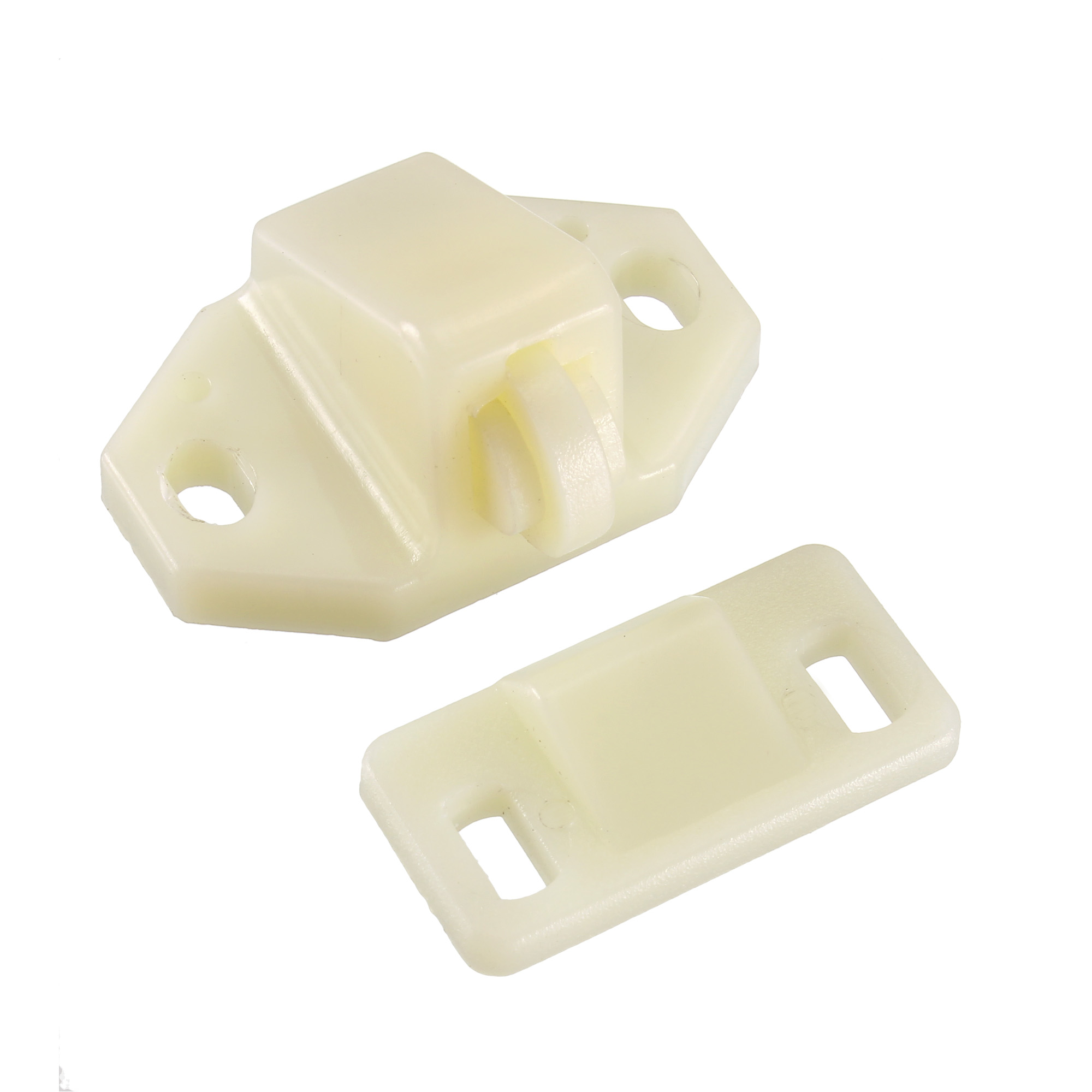 Furniture Closet Door Roller Catch with ABS Roller Beige 10 Pcs