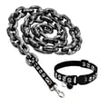 thumbnail image 2 of 3.3-6.2 Ft Dog Leash Metal Leashes Chain Rope with Pet Collar Training Walking Leads Heavy Duty Anti Bite 360 Hook for Small Dog/Cat Photo Props, 2 of 7