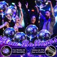 thumbnail image 3 of Juego de 20 globos de burbujas transparentes, globos con luz LED, globos de cumpleaños con palos, decoración navideña., 3 of 4