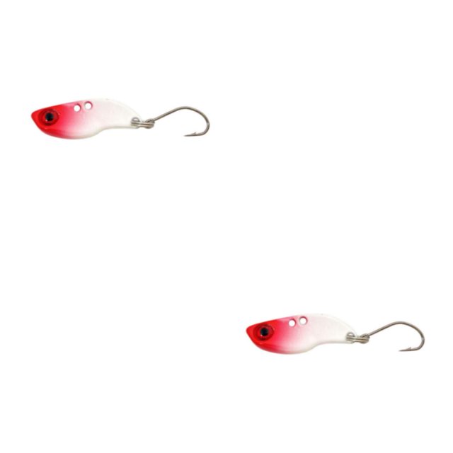 Greeniant Kit de cucharas para trucha, aparejos de pesca, lentejuelas, temblor, , señuelo de pesca, Mini Crankbait, , cebos de hundimiento, Rojo 2.5 g 2Conjunto