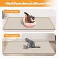 thumbnail image 6 of Cat Litter Mat, Extra Large 51" x 25.6" Silicone Mat Litter Trapping Mat for Scatter Control, Soft on Kitty Paws, Easy to Clean (Beige), 6 of 13
