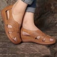 thumbnail image 1 of Sandalias planas huecas con punta redonda Retro Low-top Roman Zapatos de mujer Wmkox8yii shjk3930, 1 of 3