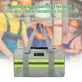 thumbnail image 4 of PENGGONG Durable Grey Oxford Cloth Multi-Purpose Tool Bag with Reflective Strips, Double-Layered Design for Automotive Repair and Emergency Use, 16-Inch Size (41X15X22CM), 4 of 6