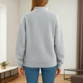 thumbnail image 4 of Lumtrix Mock Neck Sweatshirt Oversized For Women Turtleneck Cute Lightweight Pullover Long Sleeve Tops Fashion Clothes Casual Fall Winter Sweater Light Gray XL, 4 of 7