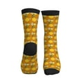 thumbnail image 3 of Crew Socks for Women Men, funny bees honeycombs yellow  Moisture Running Athletic Football Striped Socks Cushion Tube Socks, 3 of 7