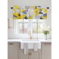thumbnail image 2 of Valances for Windows Gray Yellow Abstract Rod Pocket Cafe Window Treatments Valance Curtains for Kitchen Bathroom Laundry Basement Windows 60"x18", 2 of 9