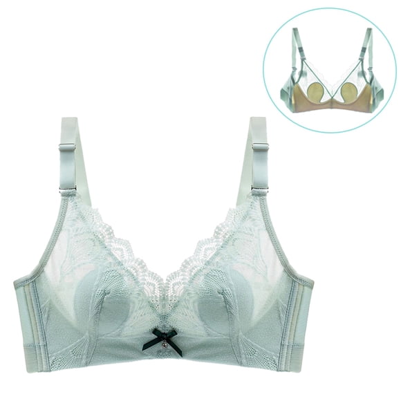 Lace Bra Thin Adjustable Push up Bra Wirefree Bra Full Coverage Bra for Summer
