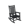 thumbnail image 5 of Miekor Furniture Outdoor Rocking Chair Set with Side Table, 3-Piece Rocking Chair Set with Wood-Texture,All Weather-resistant,Black (includes 2 Rocking Chairs and 1 Table) 06009, 5 of 8