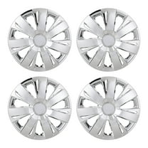 (4 Pack)14 inch Universal Wheel Rim Cover Hubcaps Snap on Car Truck Fit R14 Tire-Chrome