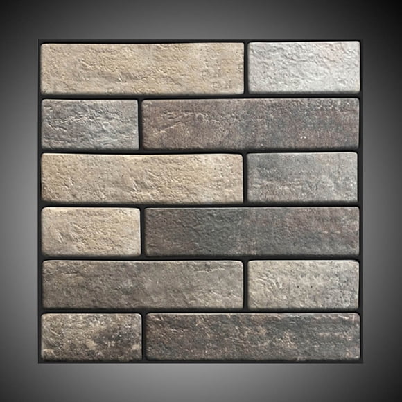 EXHUMKY Peel and Stick Wallpaper Brick Modern Design Non-toxic Square Multi for Bedroom 1Pack