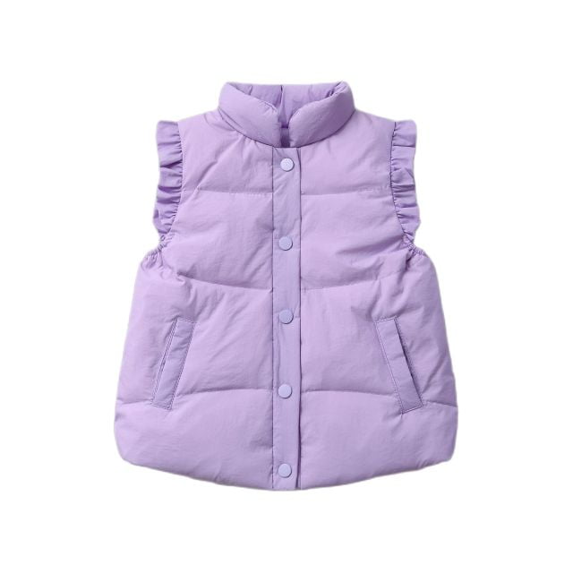 AAMILIFE Doudoune Sans Manches pour Filles, Vestes Matelassées, Gilet Chaud Décontracté pour Enfants, Vêtements d'Extérieur pour Enfants