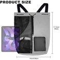 thumbnail image 2 of Mochila de playa de malla, impermeable, con bolsillo húmedo, gris, 2 of 6