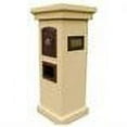 thumbnail image 2 of QualArc MAN-S-STUCOL-1402-SS 48 in. Manchester Stucco Column with Locking Drop Chute Mailbox in Sandstone Color with Decorative Fleur De Lis Logo, 2 of 2