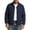 Dark Blue, variant on Plus Size Jackets for Men with Zipper Pockets Classic Stand Collar Long Sleeve Zip Up Jacket Lightweight Casual Business Windbreaker Jacket Versatile Loose Solid Color Short Trench Coat 3XL