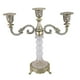 thumbnail image 2 of Candelabro de 3 brazos, elegante candelabro romántico de metal y cristal. Bronce, 2 of 9