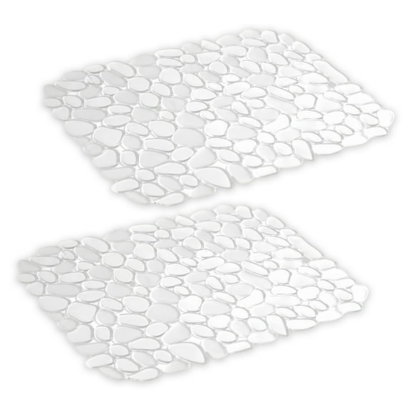 Pack of 2 Silicone Sink Protector Mats Hollows Not Slip Drainages for Kitchen