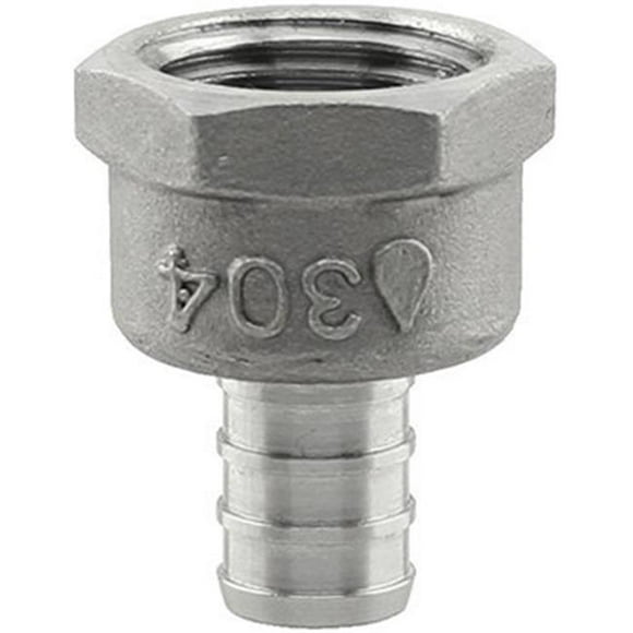 Adaptateur PEX FPT en Acier Inoxydable de 0,5 x 0,5 Po