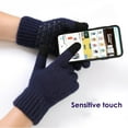thumbnail image 6 of Winter Teenagers Women Keep Warm Touching Screen Knit Gloves Elastic Soft Full Finger Gloves Mitten, 6 of 7