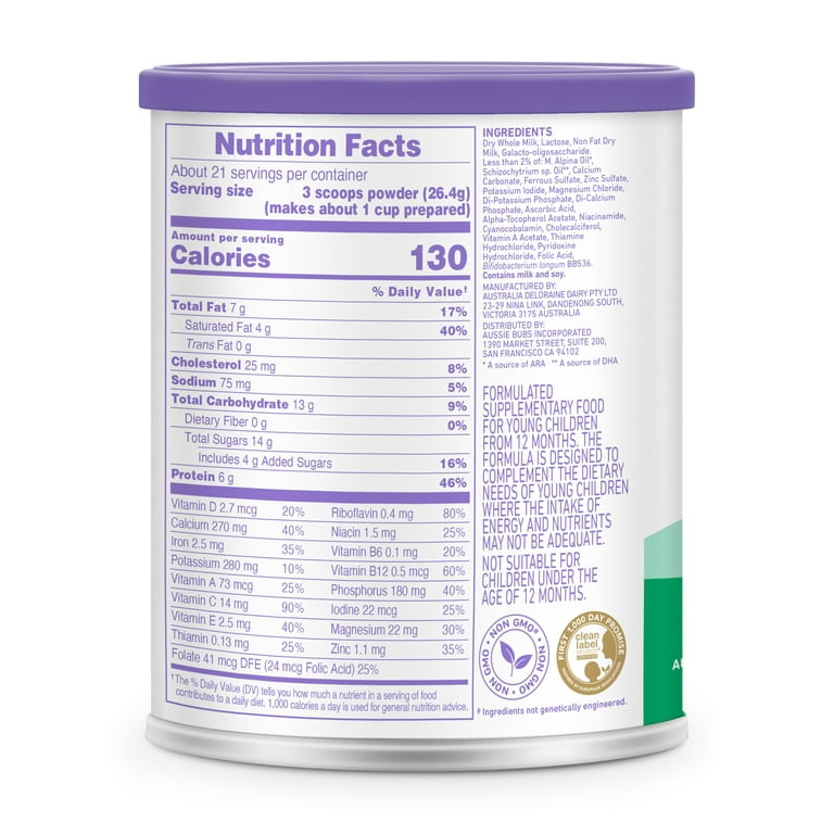 Bubs Grass Fed Toddler Nutritional Drink (12-36 Months