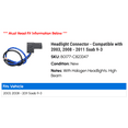 thumbnail image 2 of Headlight Connector - Compatible with 2003, 2008 - 2011 Saab 9-3 2009 2010, 2 of 2