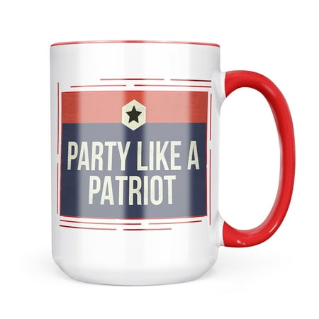 

Christmas Cookie Tin Party Like a Patriot Fourth of July Patriotic Star Mug gift for Coffee Tea lovers