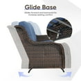 thumbnail image 4 of POCASSY 52" Width Outdoor Loveseat, Rocking Glider All Weather Wicker Patio Loveseat with Deep Seat for Porch Balcony and Backyard, Blue, 4 of 7