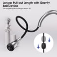 thumbnail image 4 of Fithood Touchless Kitchen Faucet-Smart Kitchen Sink Faucet sensor, 4Mode Pull Down Kitchen Sprayer, Fingerprint Resistant, Dual Temp. Handle with 1/3 Hole Deck Plate, Stainless Steel, Brushed Nickel, 4 of 5