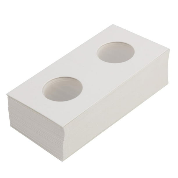 50 paquetes de fundas de cartón para monedas, fundas para monedas, bolsillos, regalos, color blanco 37mm