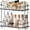 Black, variant on 2 Tier Corner Bathroom Counter Organizer, Cosmetic Skincare Organizer, Bathroom Countertop Perfume Tray Vanity Organizer, Kitchen Spice Corner Storage Shelf | Cosmetic Skincare Organizer