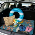 thumbnail image 2 of FOR U DESIGNS Cat Cherry Blossom Moon Print Car Trunk Mat for SUV Sedan Truck Anti-Slip All Weather Cargo Mat Rear Trunk Liner Decoration for Holiday Vacation Camping Picnic, 2 of 7