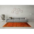 thumbnail image 3 of Ahgly Company Machine Washable Indoor Square Oriental Yellow Industrial Area Rugs, 5' Square, 3 of 4