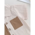 thumbnail image 5 of Bagilaanoe 2pcs Toddler Baby Boy Shorts Set Contrast Color Short Sleeve Shirt Tops + Shorts 6M 12M 18M 24M 3T 4T Kids Casual Summer Clothes, 5 of 7