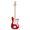 Red, variant on Hassch Electric Bass Guitar with Bag and Strap, 4 String Bass Set with Plectrum, Spanner Tool and Connecting Wire, Burlywood
