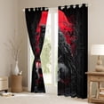 thumbnail image 3 of Castle Fairy Boys Girls Animal Black Crow Black Out Curtains,Gothic Skull Curtains Pack of 2 (42x63 Each),Exotic Style Bedroom Curtains,Microfiber Bedroom Decor, 3 of 6