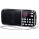 thumbnail image 1 of Pequeñas radios portátiles, radio AM FM con pilas, radio Bluetooth recargable con dos altavoces de graves pesados, linterna LED, pilas recargables para caminar, viajar Sincero Electrónica, 1 of 5