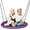 Purple, variant on HYYOP 40 Inch Saucer Tree Swing Set for Kids, 800lbs Rainbow Flying Swing Seat with Adjustable Hanging Ropes, Waterproof Textliene Fabric and Steel Frame for Outdoor Playground Backyard