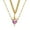Golden Set Pink Diamond, variant on New Heart And Sword Necklace Set Gold Color Stainless Steel Crystal Couple Necklaces For Women Men Boyfriend Girlfriend Gifts