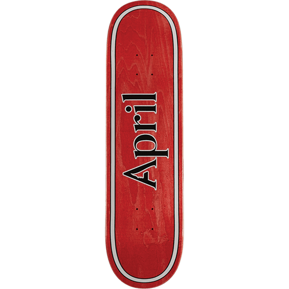 April Og Logo Skateboard Deck 8.25 Red Black White