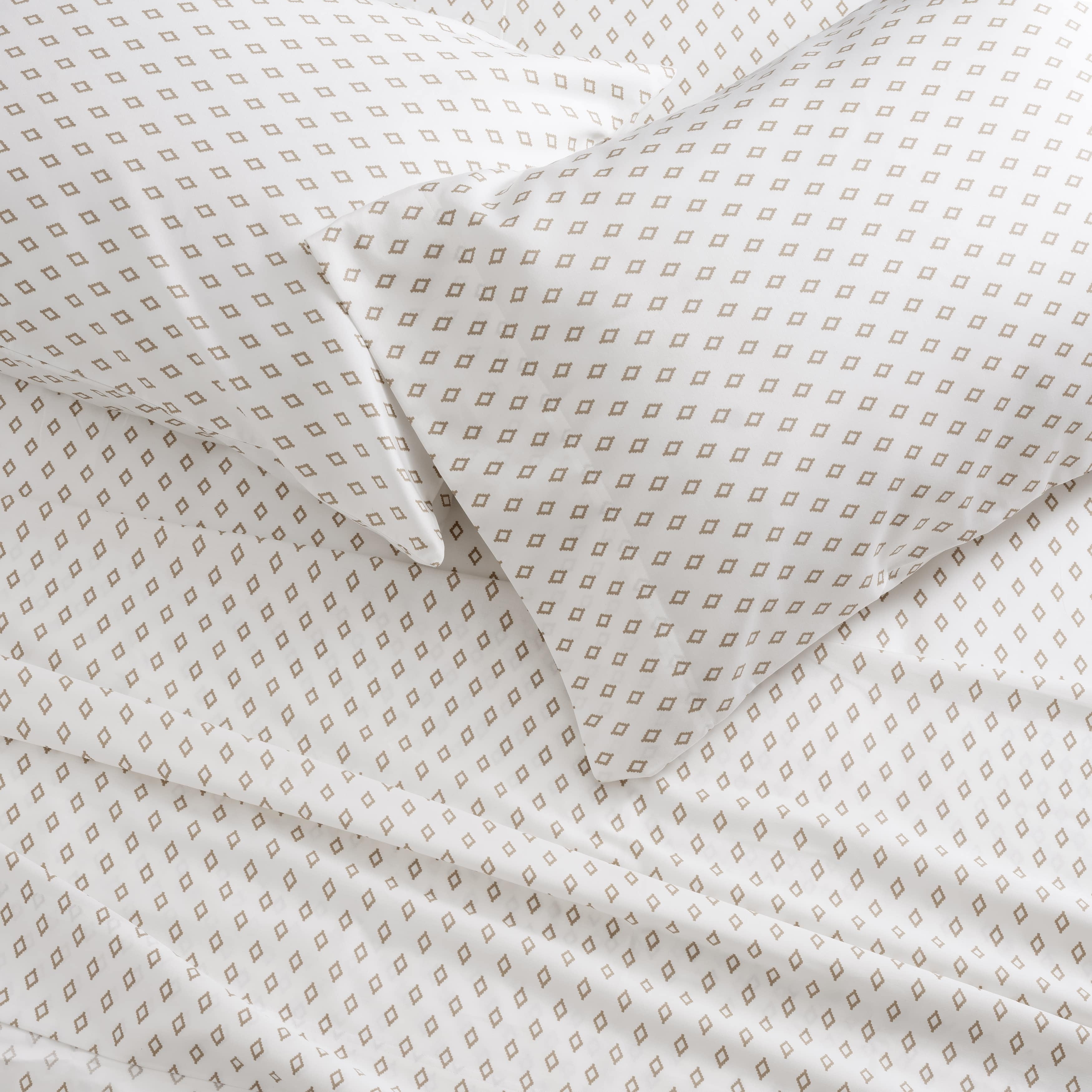 Better Homes & Gardens Signature Soft Cotton & Rayon Made from Bamboo Bed Sheet Set, Queen, Southwest Diamond