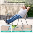 thumbnail image 4 of Dovov Outdoor Patio Dining Chairs Set of 6, Outdoor Textilene Stacking Chairs Patio Stackable High Back Armchairs, Beige, 4 of 9