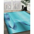 thumbnail image 2 of Ahgly Company Indoor Square Patterned Dark Turquoise Green Area Rugs, 5' Square, 2 of 6