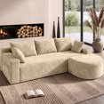 thumbnail image 6 of Wiilayok Modular Cloud Sectional Couch, L Shaped Sectional Sofa with Ottoam,Upholstered Deep Seat Sofa for Living Room Bedroom, 6 of 10