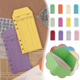 thumbnail image 3 of 12pcs Colorful Cash Envelopes 6-Hole Budget Envelopes Sheet 3.5in 7.5 Q8G3, 3 of 8