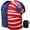 USA Flag, variant on Knee Wraps (Pair) With Strap for Squats, Weightlifting, Powerlifting, Leg Press - Flexible 72 inch Knee Wraps for Squatting - For Men & Women (USA Flag)