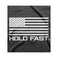 thumbnail image 2 of HOLD FAST Mens Short Sleeve Casual T-Shirt, Devoted Dad Flag, Dark Heather, SM, 2 of 6