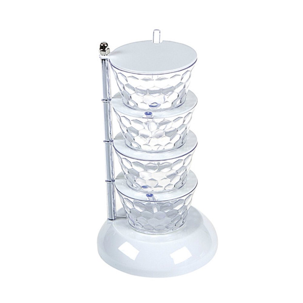 Bueautybox Crystal Rotatable Seasoning Box Vertical MultiLayer