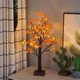 thumbnail image 4 of Todaioua Fall Lighted Maple Tree 24LED Lights Thanksgiving Decoration Artificial Tree Lights 23.6 inch Battery or USB Powered DIY Table Light for Desktop Autumn Harvest Party Indoor Decor, 4 of 8