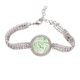 thumbnail image 1 of La estructura del Microscopio biológico de las células verdes Pulsera de tobillera de cadena de tenis, joyería de diamantes, 1 of 3