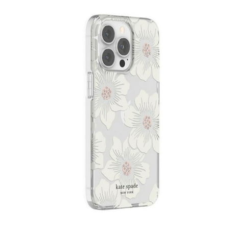 kate spade new york - Protective Hard Shell Case for Apple® iPhone® 11 Pro - Cream With Stones/Hollyhock Floral Clear